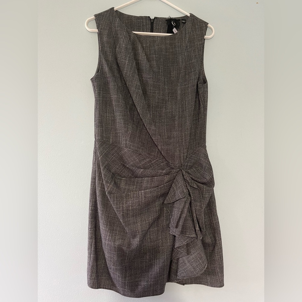 Black & grey midi dress